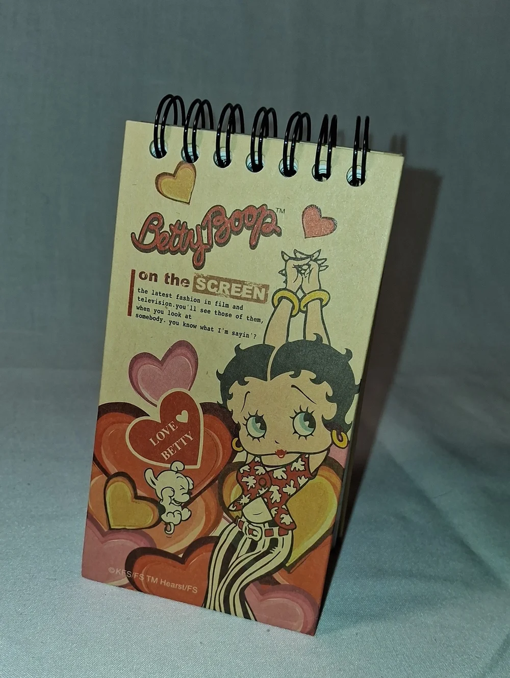 Vintage 2003 Betty Boop Beige Notepad Spiral Flip Notepad NEW